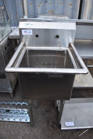 Regency Stainless Steel Commercial Single Bay Sink. 22x22.5