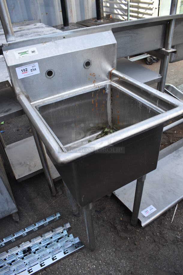 Regency Stainless Steel Commercial Single Bay Sink. 22x22.5 - Image 4 of 4