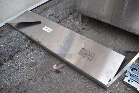 PendPort BPWS-1248 Stainless Steel Commercial Wall Mount Shelf w/ Brackets. 48x12x14