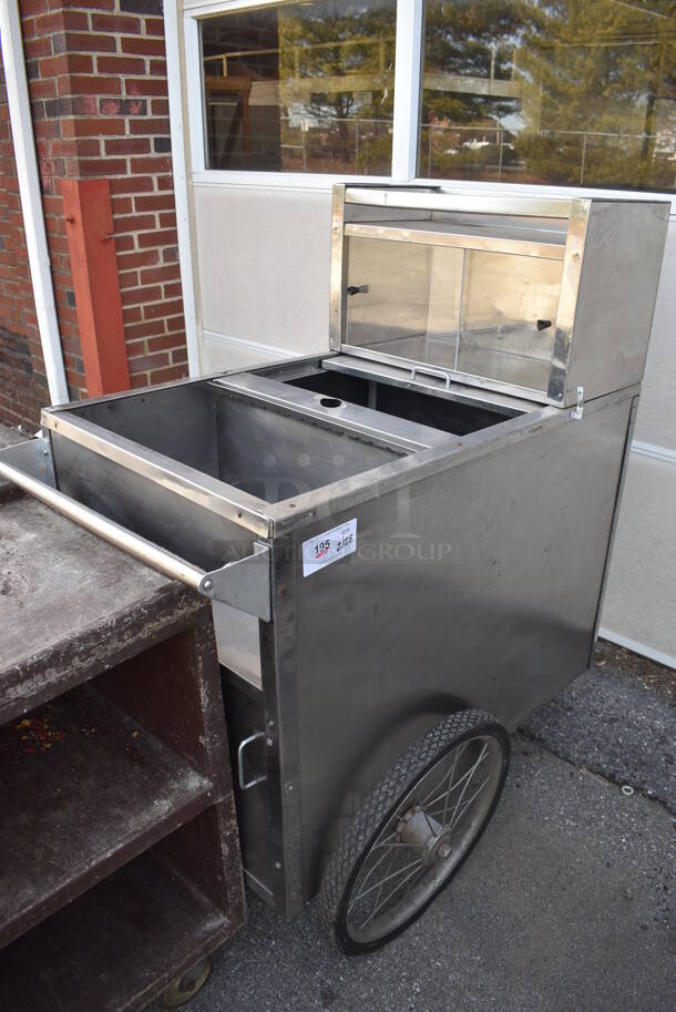 Metal Commercial Portable Hot Dog Cart. 44.5x24x52 - Image 2 of 8