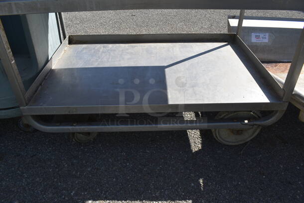 Metal Commercial 3 Tier Cart w/ Push Handle on Commercial Casters. 38.5x21x36.5 - Image 3 of 4