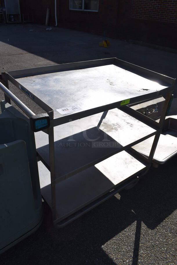 Metal Commercial 3 Tier Cart w/ Push Handle on Commercial Casters. 38.5x21x36.5 - Image 4 of 4