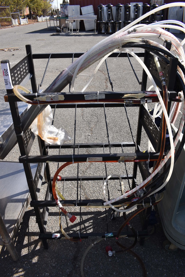 Black Metal Soda Rack w/ 8 Pumps. 32x20x49 - Image 1 of 5