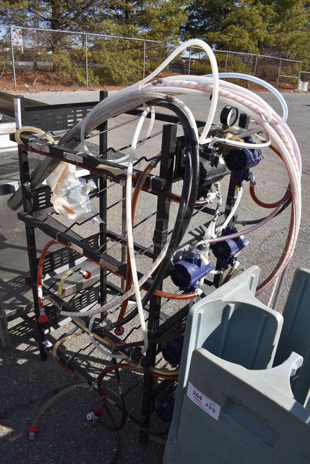 Black Metal Soda Rack w/ 8 Pumps. 32x20x49 - Image 2 of 5