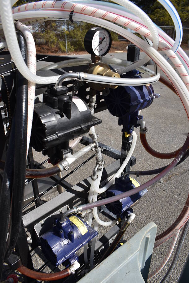 Black Metal Soda Rack w/ 8 Pumps. 32x20x49 - Image 3 of 5