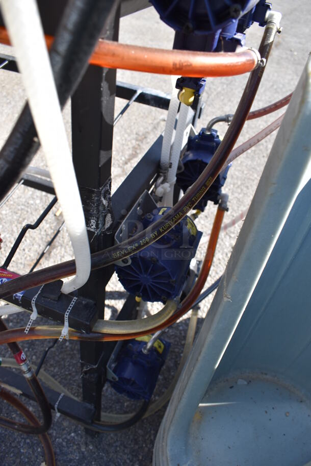 Black Metal Soda Rack w/ 8 Pumps. 32x20x49 - Image 4 of 5