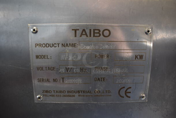 Taibo MF2-C Stainless Steel Commercial Floor Style Dough Divider on Commercial Casters. 240 Volts, 1 Phase. 31x43x73 - Image 5 of 8