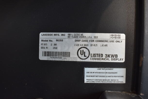 Lakeside 98253	Metal Commercial Bakery Pastry Bagel Donut Transport Display Rack on Commercial Casters. 45.5x33.5x77.5 - Image 5 of 5