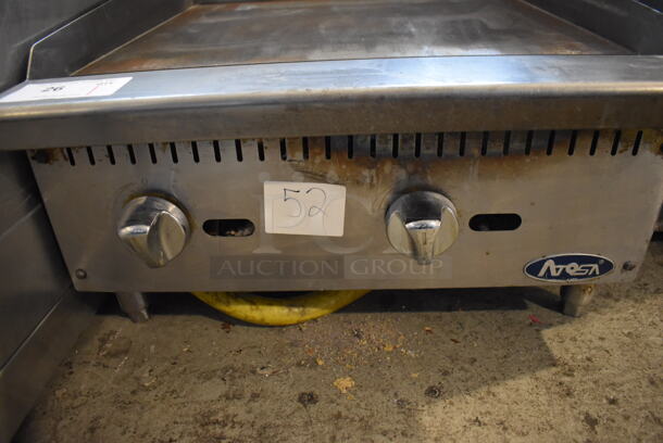 Atosa Stainless Steel Commercial Countertop Natural Gas Powered Flat Top Griddle. 24x28x17 - Image 4 of 4
