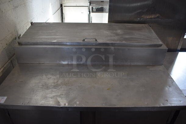 2012 Leader ESPT48 S/C Stainless Steel Commercial Pizza Prep Table on Commercial Casters. 115 Volts, 1 Phase. 48x35x45. Tested and Working! - Image 2 of 7