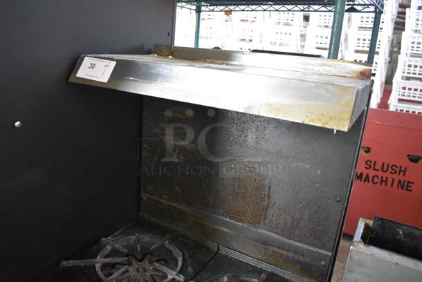 Garland Metal Commercial Natural Gas Powered 4 Burner Range w/ Oven, Over Shelf and Back Splash. 24x32x59.5 - Image 8 of 8