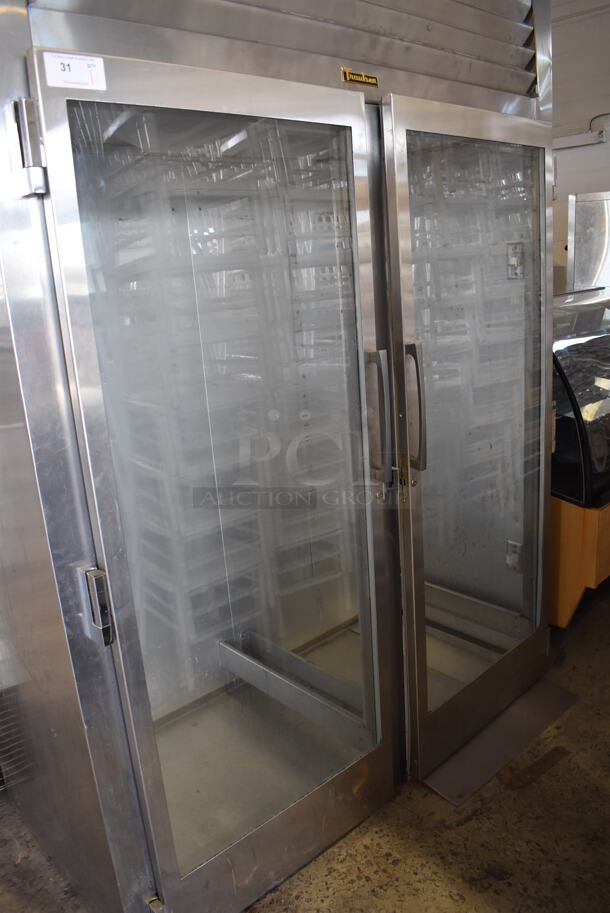 Traulsen ARI232HUT-FHG Stainless Steel Commercial 2 Door Roll In Rack Cooler Merchandiser. 115 Volts, 1 Phase. 68x34x89. Tested and Powers On But Does Not Get Cold - Image 3 of 9