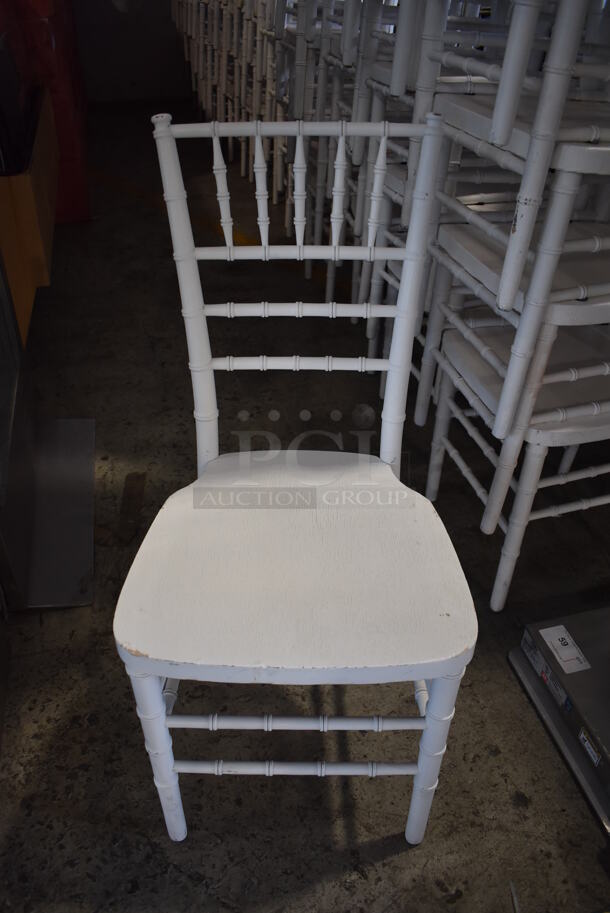 10 White Finish Chivari Dining Chairs. Stock Picture - Cosmetic Condition May Vary. 16.5x18.5x36. 10 Times Your Bid! - Image 2 of 7