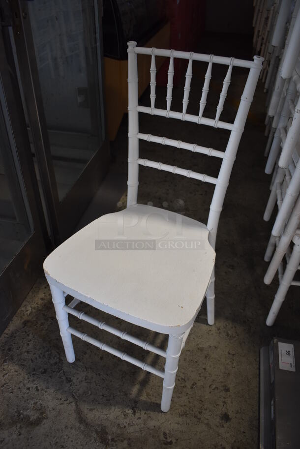 10 White Finish Chivari Dining Chairs. Stock Picture - Cosmetic Condition May Vary. 16.5x18.5x36. 10 Times Your Bid! - Image 3 of 7