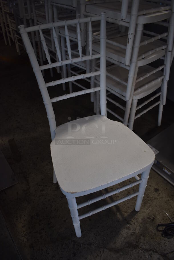 10 White Finish Chivari Dining Chairs. Stock Picture - Cosmetic Condition May Vary. 16.5x18.5x36. 10 Times Your Bid! - Image 3 of 6