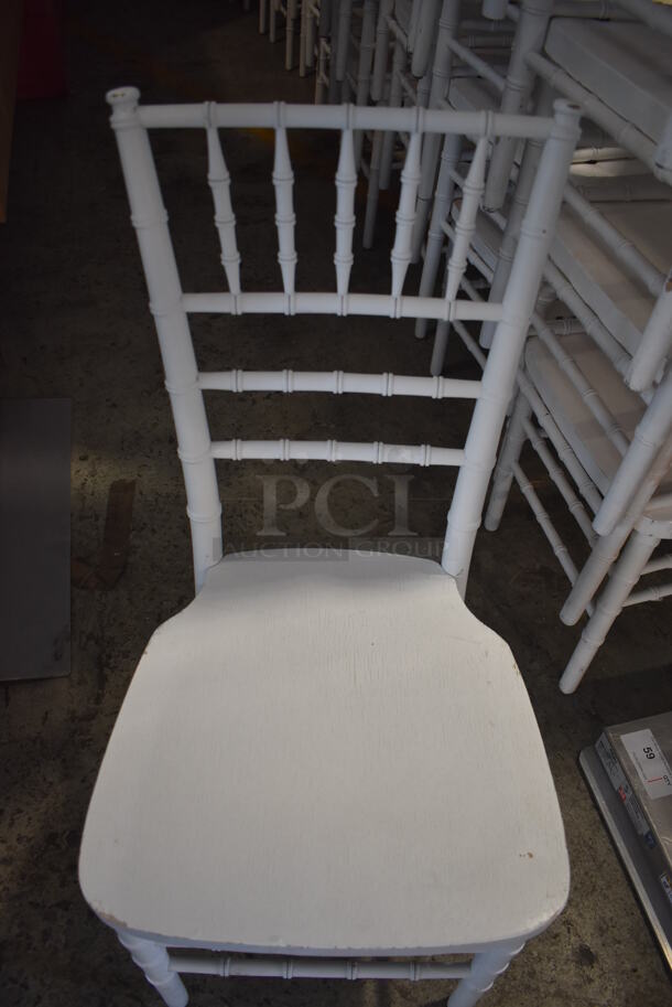 10 White Finish Chivari Dining Chairs. Stock Picture - Cosmetic Condition May Vary. 16.5x18.5x36. 10 Times Your Bid! - Image 5 of 7