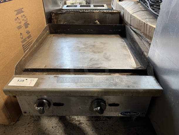 Cook Rite Stainless Steel Commercial Countertop Natural Gas Powered Flat Top Griddle. 24x27.5x15 - Image 1 of 5