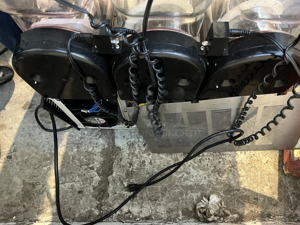 Omega OFS30 Stainless Steel Commercial Countertop 3 Hopper Slushie Machine in Wooden Box. 110 Volts, 1 Phase.  23x19x30.5. Tested and Does Not Power On - Image 6 of 9