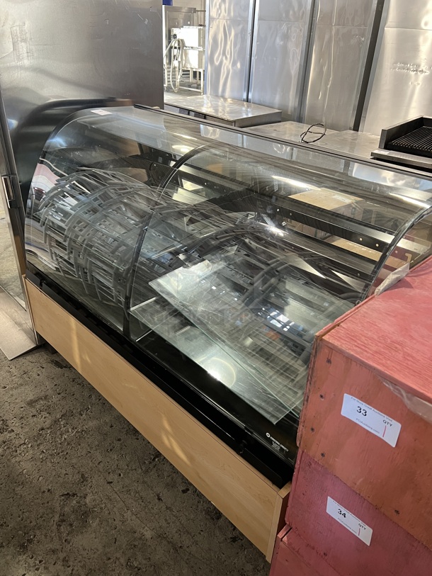 Metal Commercial Floor Style Deli Display Case Merchandiser. 59x38x31. Tested and Powers On But Does Not Get Cold