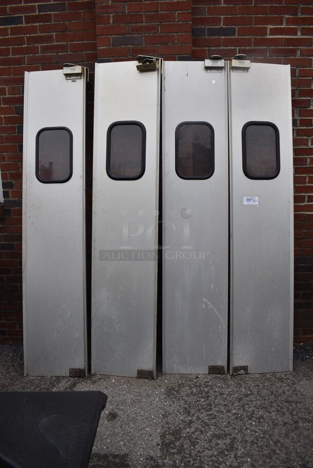 4 Eliason Metal Commercial Swinging Kitchen Doors. 17.5x1x82. 4 Times Your Bid!
