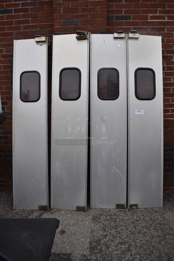 4 Eliason Metal Commercial Swinging Kitchen Doors. 17.5x1x82. 4 Times Your Bid! - Image 1 of 6