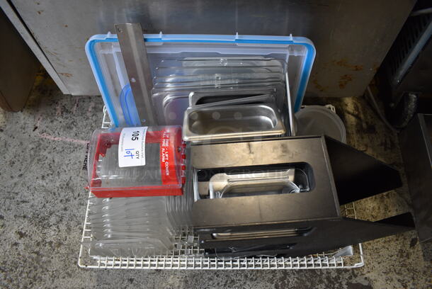 ALL ONE MONEY! Lot of Various Items Including Poly Lids and White Wire Basket - Image 2 of 4