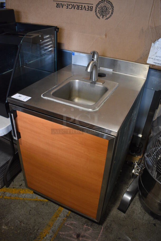 Duke Stainless Steel Commercial Counter w/ Sink Basin, Faucet and Wood Pattern Door. 24x34x41. Bay 10x11x6 - Image 3 of 6