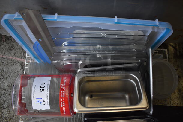 ALL ONE MONEY! Lot of Various Items Including Poly Lids and White Wire Basket - Image 3 of 4