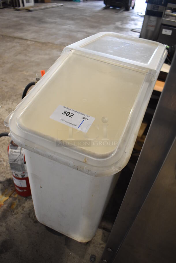 White Poly Ingredient Bin on Commercial Casters. 13x30x30 - Image 3 of 4