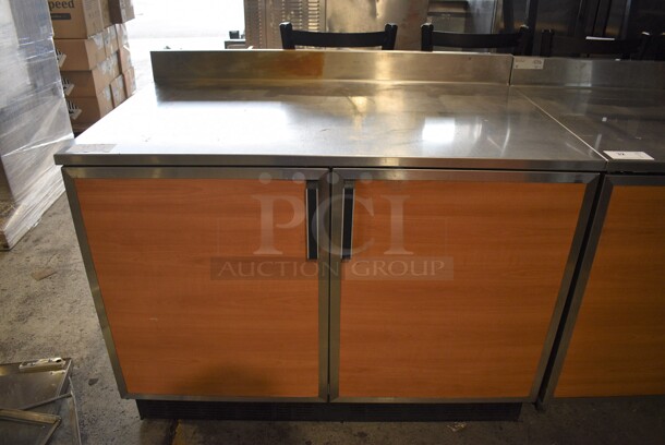 Duke RUF-48 Stainless Steel Commercial 2 Door Work Top Cooler. 120 Volts, 1 Phase. 48x31x40. Tested and Working!