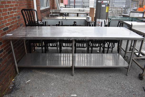 Stainless Steel Table w/ Under Shelf. 96x32x34.5