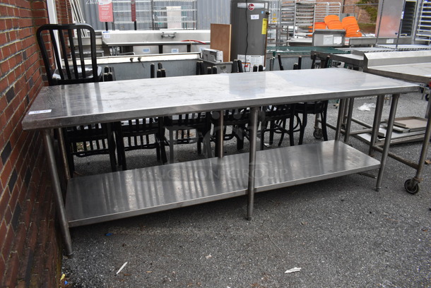 Stainless Steel Table w/ Under Shelf. 96x32x34.5 - Image 3 of 5