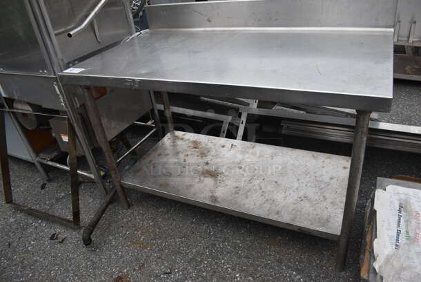 Stainless Steel Table w/ Back Splash and Under Shelf. 54x30x40.5 - Image 2 of 4