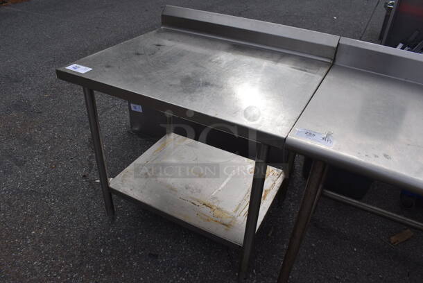 Stainless Steel Table w/ Back Splash and Under Shelf. 36x30x38 - Image 2 of 5