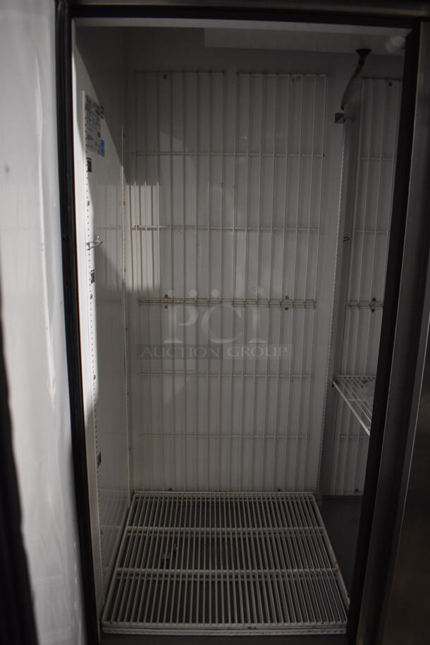 2013 True T-49F ENERGY STAR Stainless Steel Commercial 2 Door Reach In Freezer w/ Poly Coated Racks on Commercial Casters. 115 Volts, 1 Phase. 54x30x83. Tested and Working! - Image 3 of 8