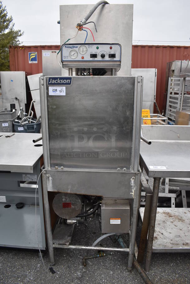 Jackson Tempstar Stainless Steel Commercial Straight Pass Through Dishwasher. 208-230/240 Volts, 3 Phase. 31x31x81