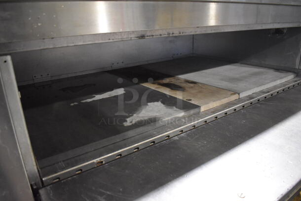 2 Bakers Pride ER-12-5736 Stainless Steel Commercial Electric Powered Single Deck Pizza Oven w/ Cooking Stones. Comes w/ 4 Legs. 208 Volts, 3 Phase. 74x46x50. 2 Times Your Bid! - Image 6 of 12