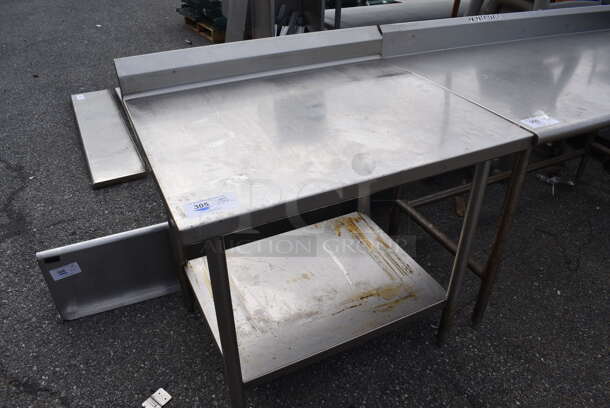 Stainless Steel Table w/ Back Splash and Under Shelf. 36x30x38 - Image 5 of 5