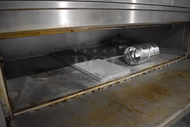 2 Bakers Pride ER-12-5736 Stainless Steel Commercial Electric Powered Single Deck Pizza Oven w/ Cooking Stones. Comes w/ 4 Legs. 208 Volts, 3 Phase. 74x46x50. 2 Times Your Bid! - Image 10 of 12