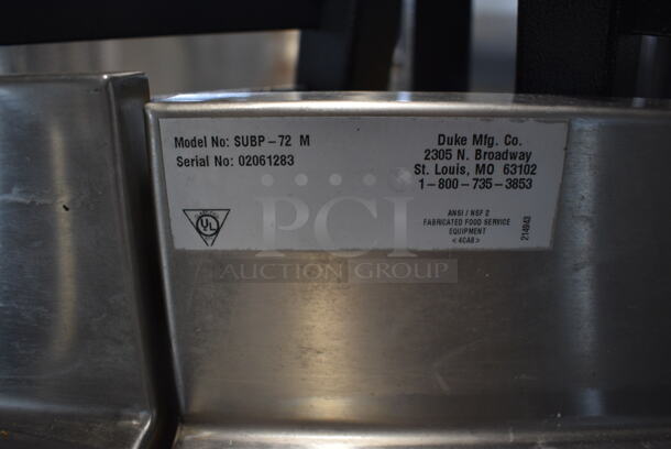Duke SUBP-72M Stainless Steel Counter w/ 3 Wood Pattern Doors. 72x30x40 - Image 7 of 7