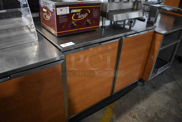 Duke SUBP-48M Stainless Steel Counter w/ 2 Wood Pattern Doors. 48x30x40 - Image 2 of 6