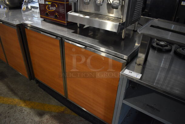 Duke SUBP-48M Stainless Steel Counter w/ 2 Wood Pattern Doors. 48x30x40 - Image 3 of 6