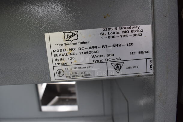 Duke DC-WM-RT-SNK-120 Stainless Steel Commercial Subway Make Line Station w/ 2 Steam Wells. 108x34x36 - Image 2 of 8