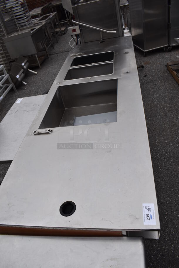 Duke DC-WM-RT-SNK-120 Stainless Steel Commercial Subway Make Line Station w/ 2 Steam Wells. 108x34x36 - Image 5 of 8
