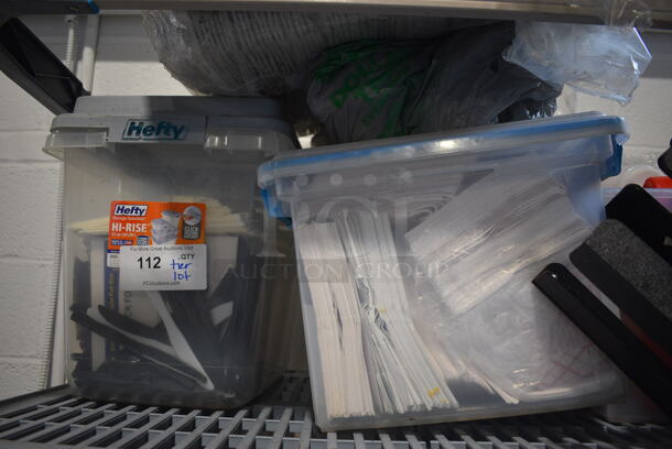 ALL ONE MONEY! Tier Lot of Various Items Including Paper Products and Drop In Bin Lids - Image 2 of 5