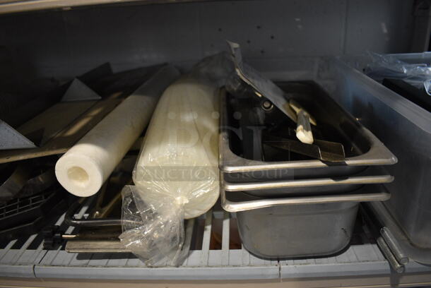 ALL ONE MONEY! Tier Lot of Various Items Including Poly Bins, Poly Condiment Bottles and Stainless Steel Drop In Bins - Image 3 of 6