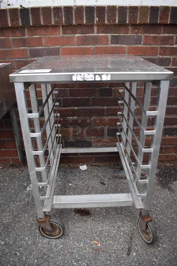 Metal Commercial Pan Transport Rack on Commercial Casters. 21x24x31