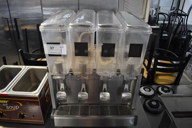 Crathco CS-4E/2D/3D-16 Stainless Steel Commercial Countertop 4 Hopper Refrigerated Beverage Machine. 120 Volts, 1 Phase. 21.5x17.5x27.5. Tested and Working! - Image 2 of 8