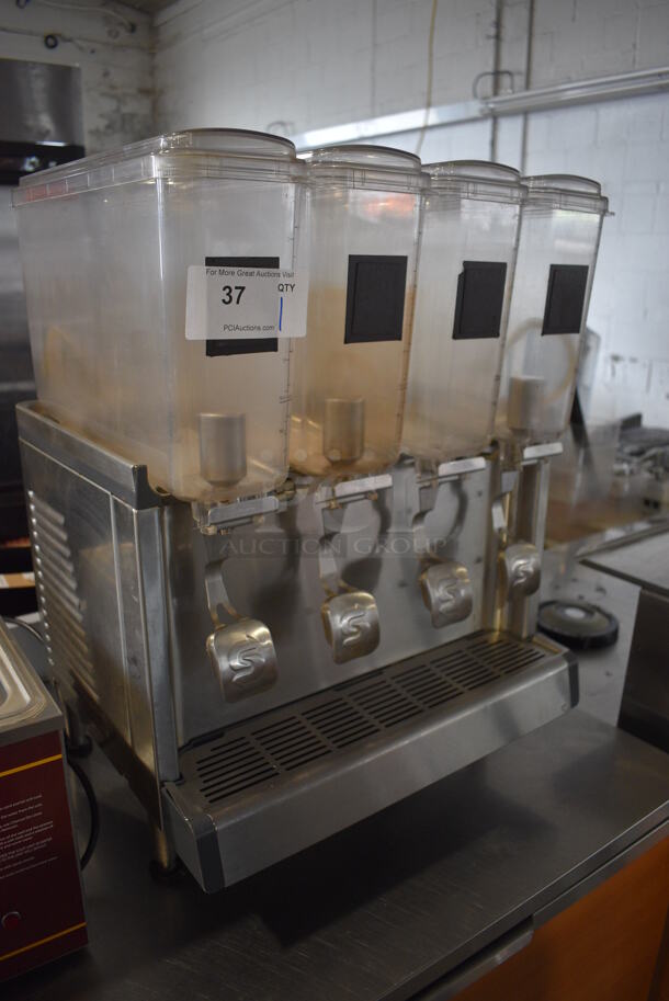 Crathco CS-4E/2D/3D-16 Stainless Steel Commercial Countertop 4 Hopper Refrigerated Beverage Machine. 120 Volts, 1 Phase. 21.5x17.5x27.5. Tested and Working! - Image 3 of 8