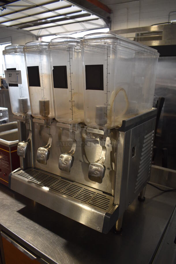 Crathco CS-4E/2D/3D-16 Stainless Steel Commercial Countertop 4 Hopper Refrigerated Beverage Machine. 120 Volts, 1 Phase. 21.5x17.5x27.5. Tested and Working! - Image 5 of 8